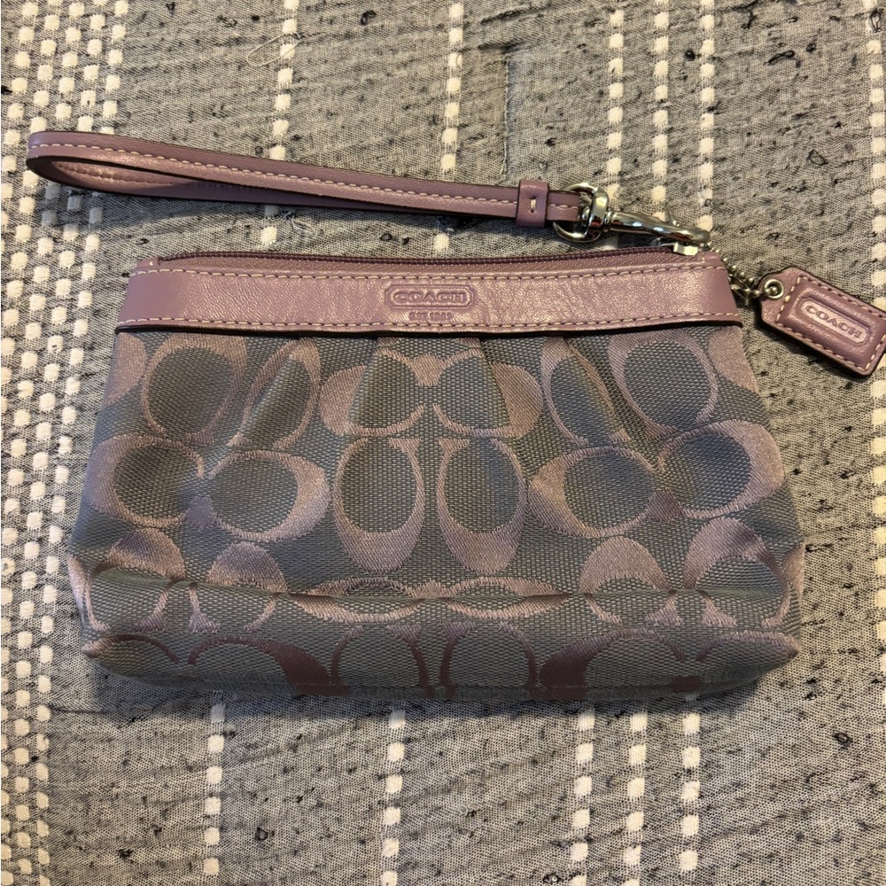 Lavender Coach Wristlet